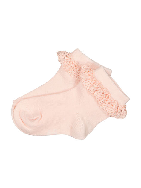 Peach roses baby//girls frilly socks various sizes
